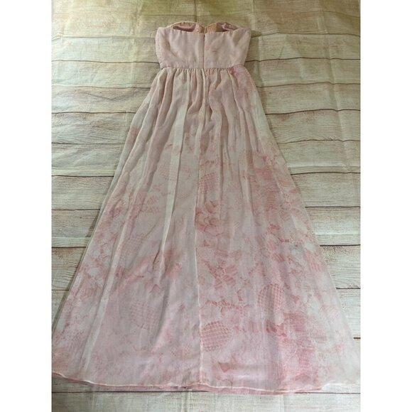 Erin Featherstone Women's Watercolor Pink Rose Watercolor Chiffon Dress - 4 - Picture 10 of 14